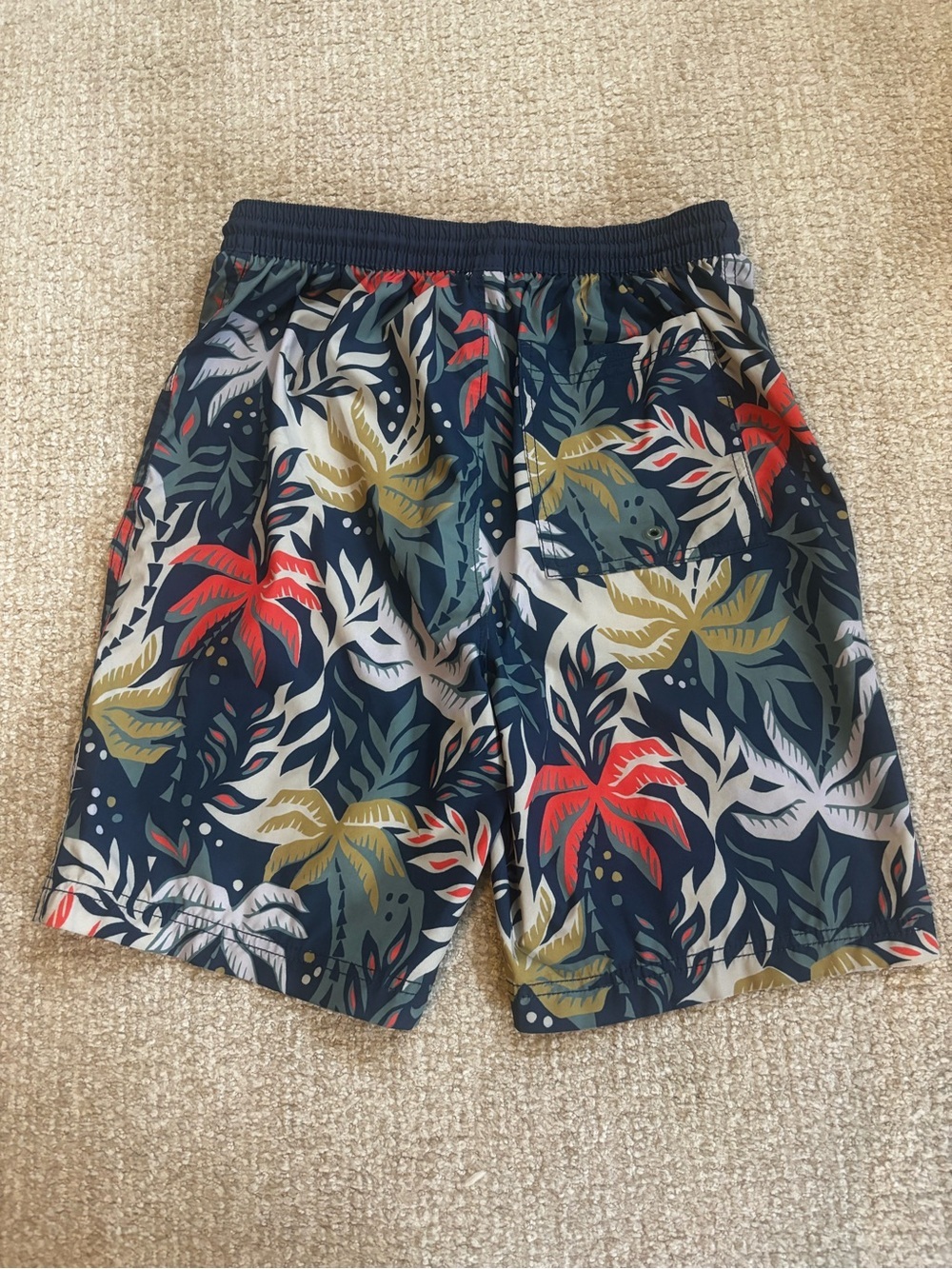 Old Navy Boys XXL 18 Tropical Palm Print Swim Trunks Board Shorts Beach Vacation - Picture 4 of 6
